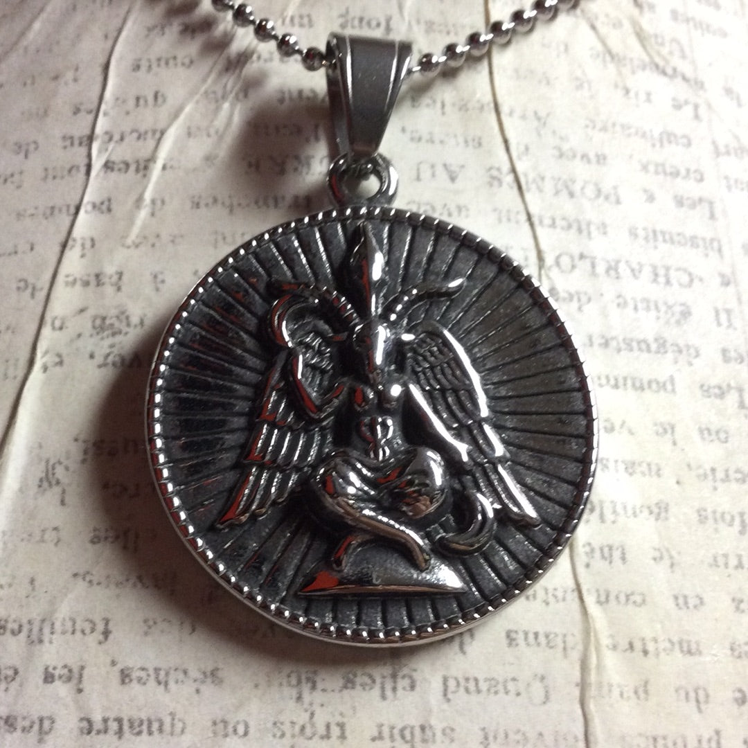 Baphomet / Leviathan Reversible Stainless Steel Pendant
