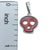 Cherry Amber .925 Sterling Silver Skull Pendant