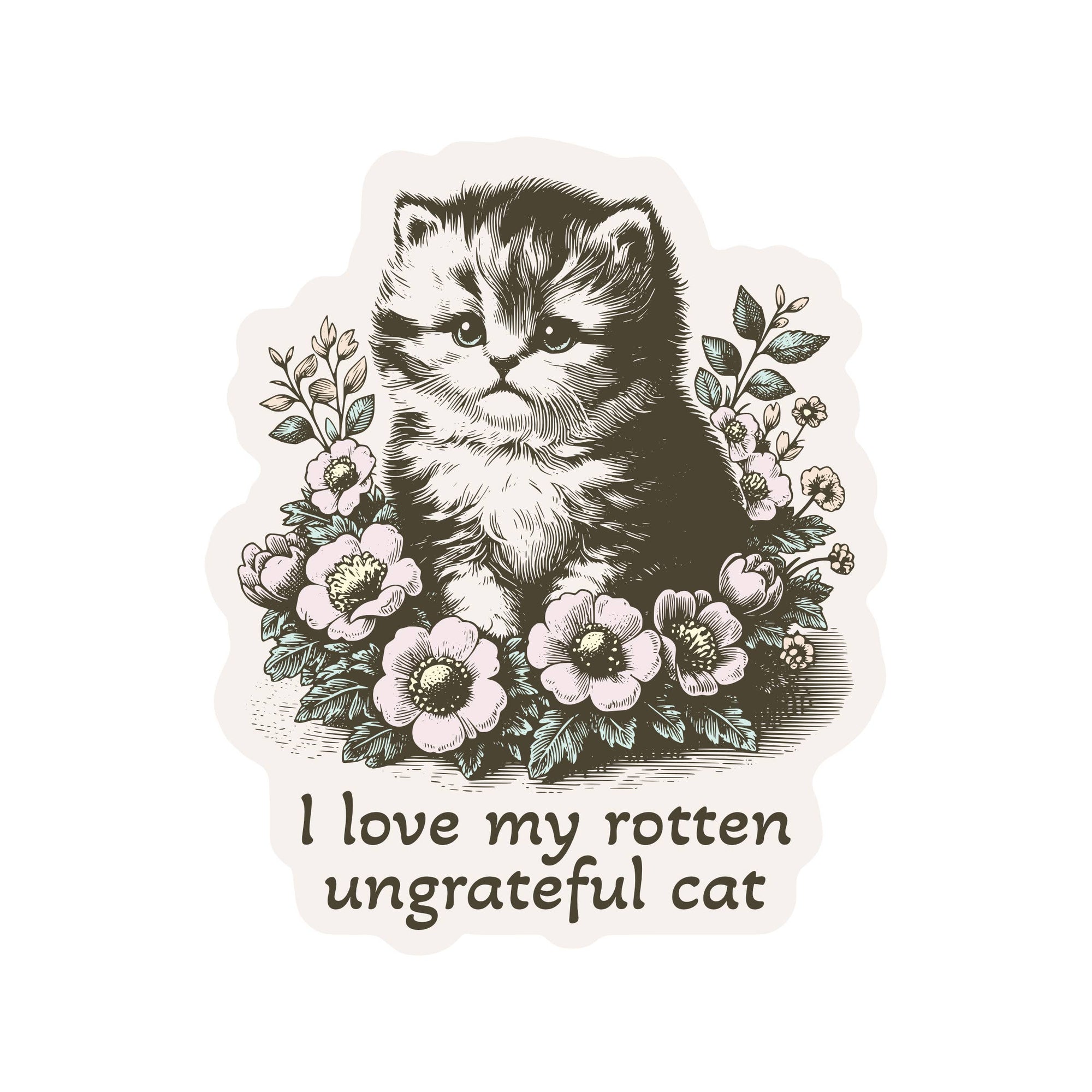 Rotten Kitty Cat High Quality Vinyl Sticker