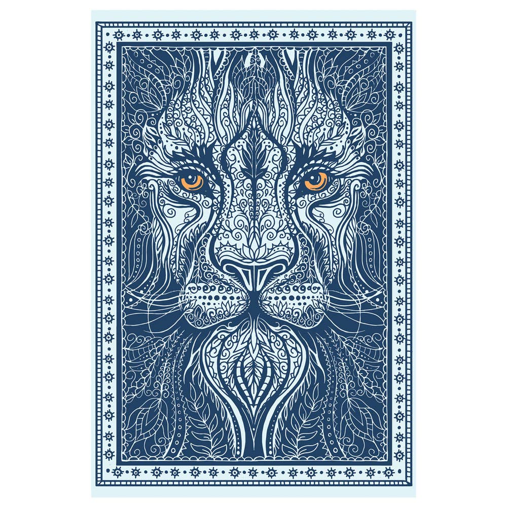 3D Lion Tapestry 60x90