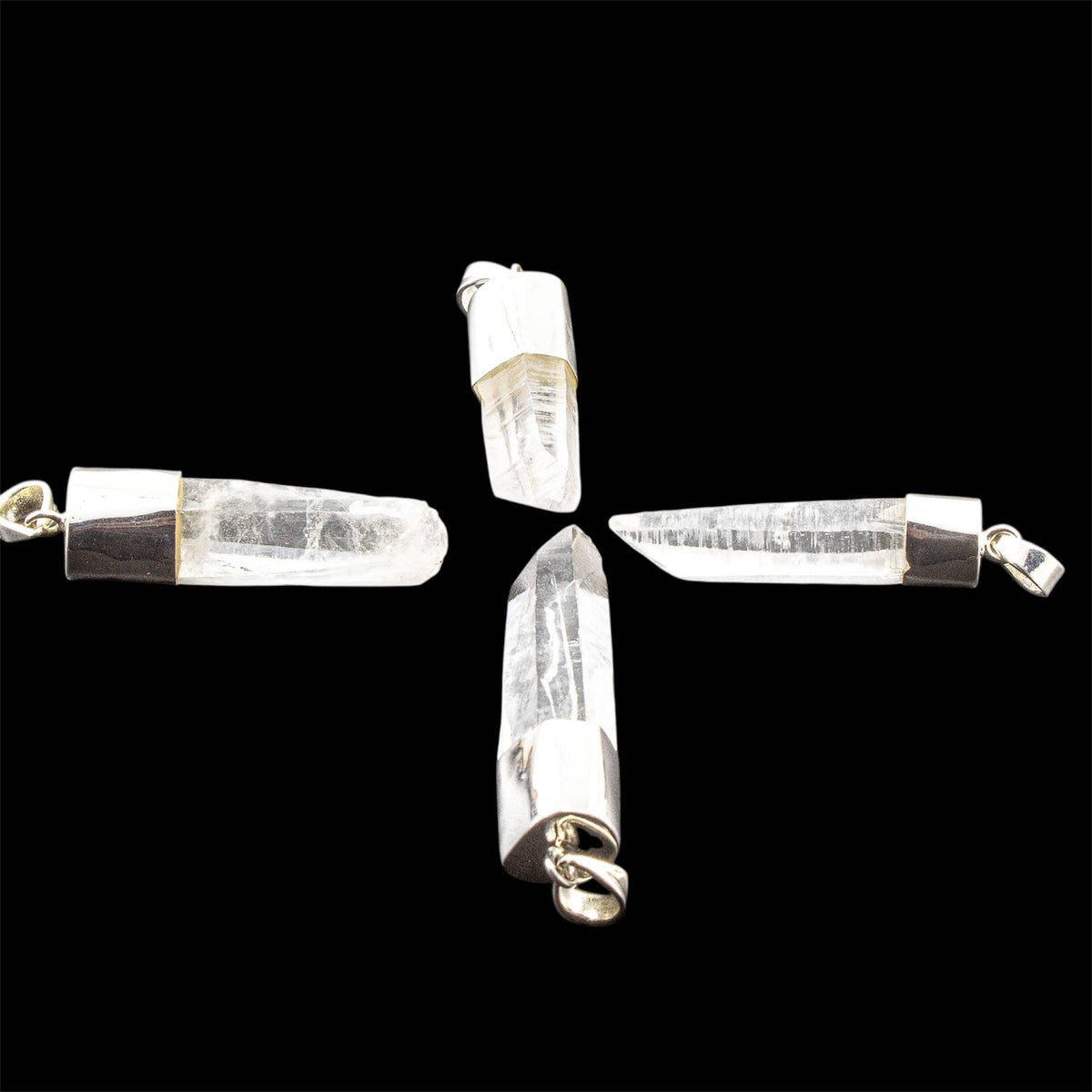 Lemurian Quartz Sterling Silver Pendant