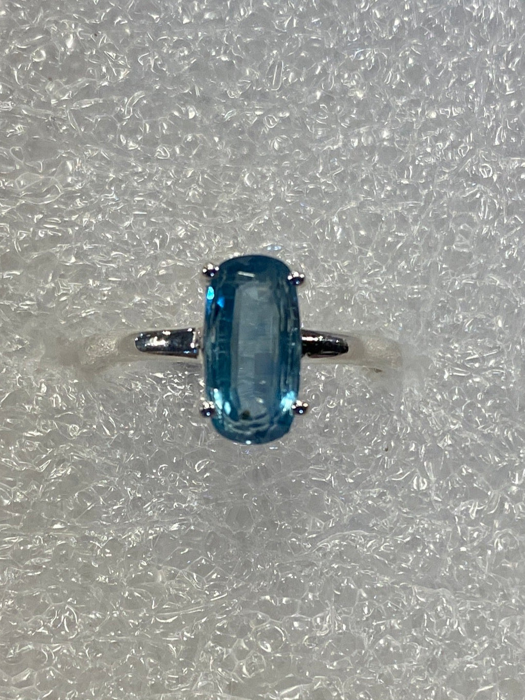 Gem-Cut Kyanite Sterling Silver Ring