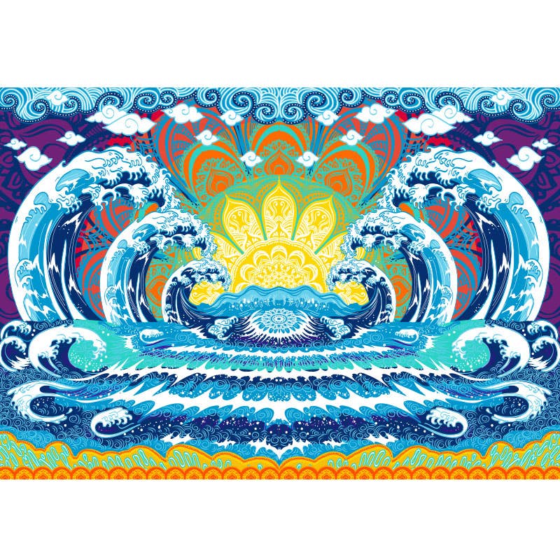 Wave Mandala 60x90 Tapestry