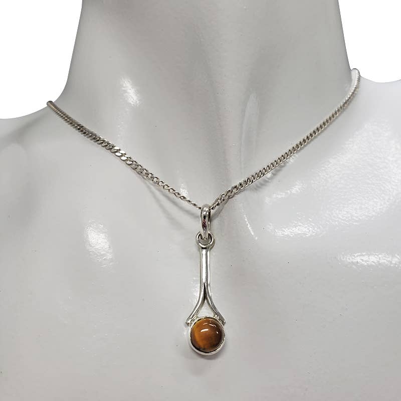 Tiger Eye Sterling Silver Pendant
