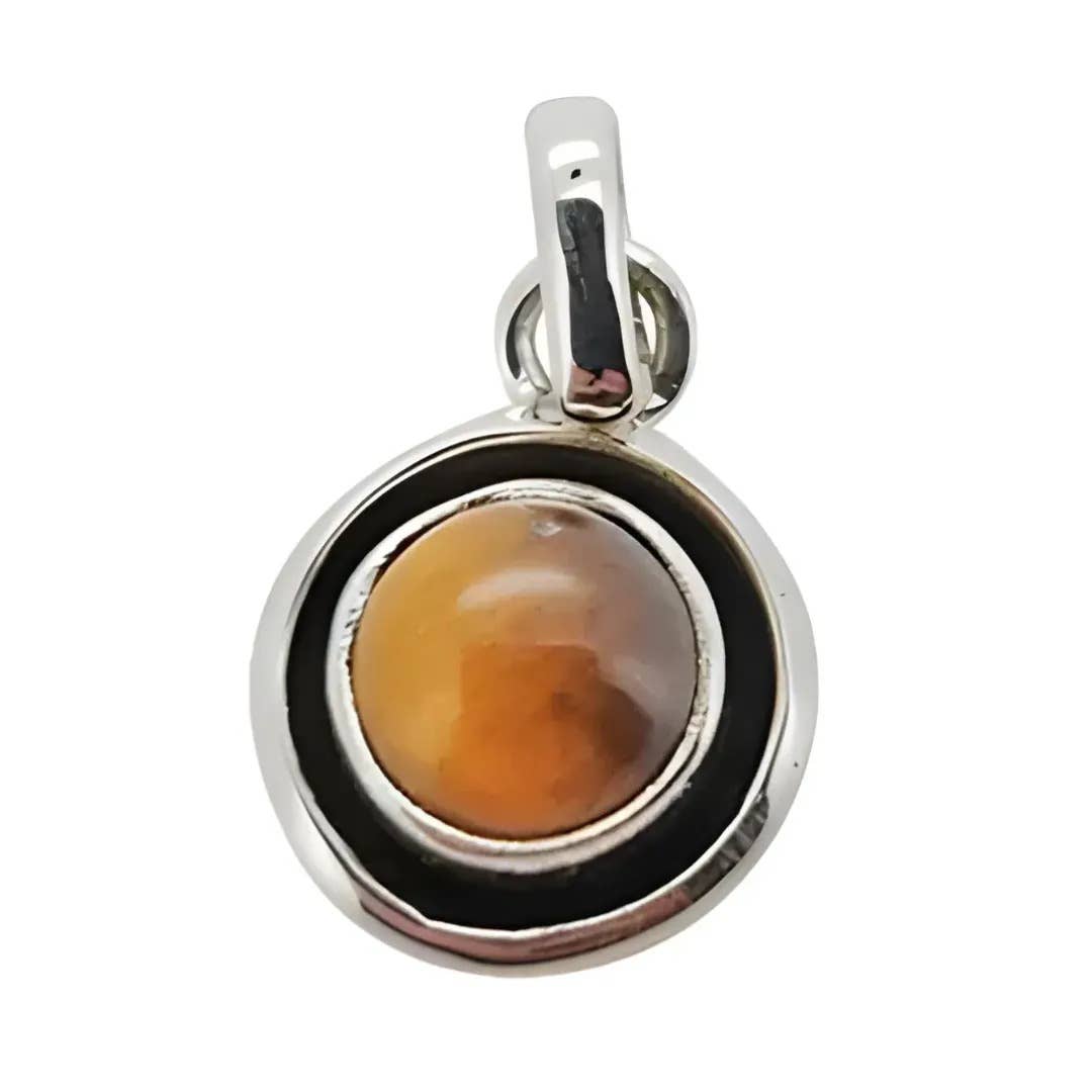Tiger Eye Silver Pendant
