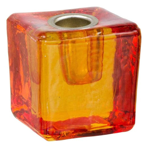 Orange Mini Glass Candle Holder