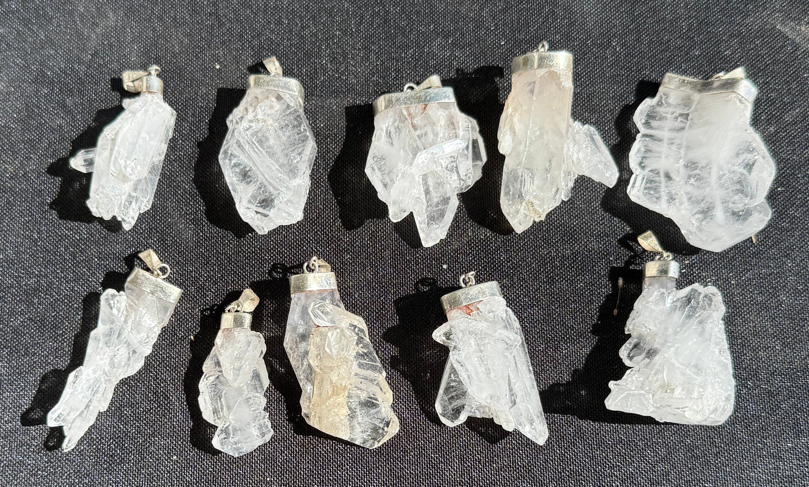 Faden Quartz Pendant with Sterling Silver Cap