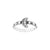 Moon and Stars Sterling Silver Band Ring