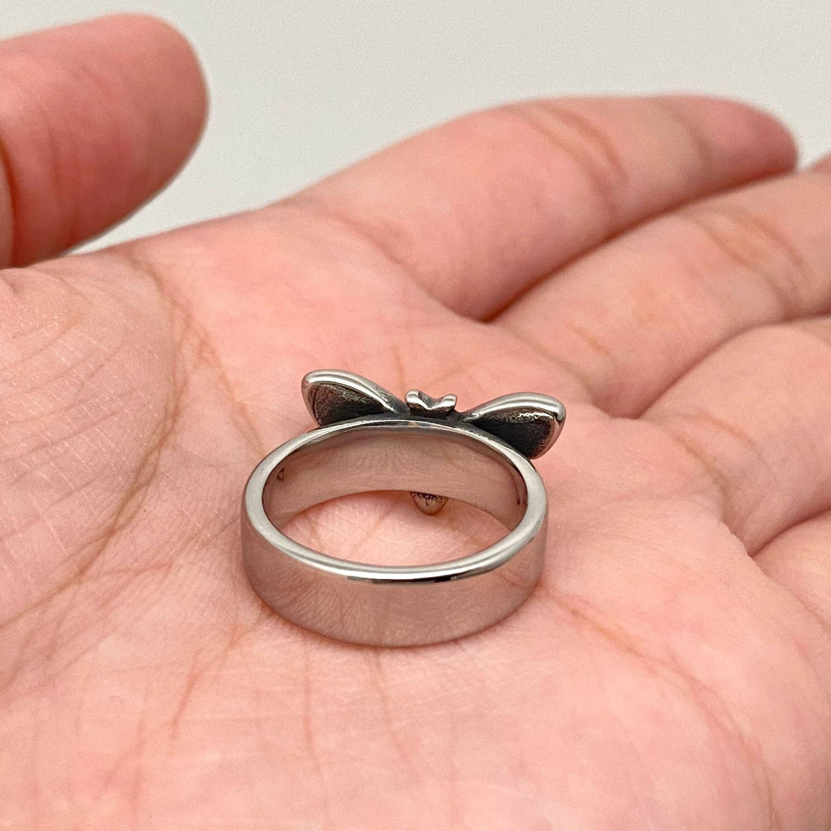 Stainless Steel Moth Ring