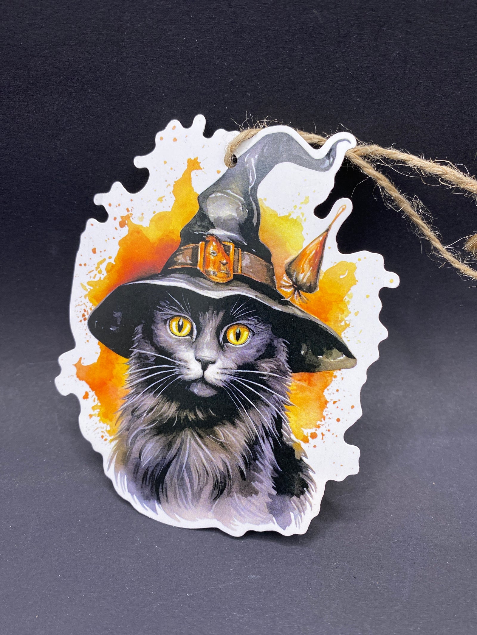 Paper Halloween Cat Ornament