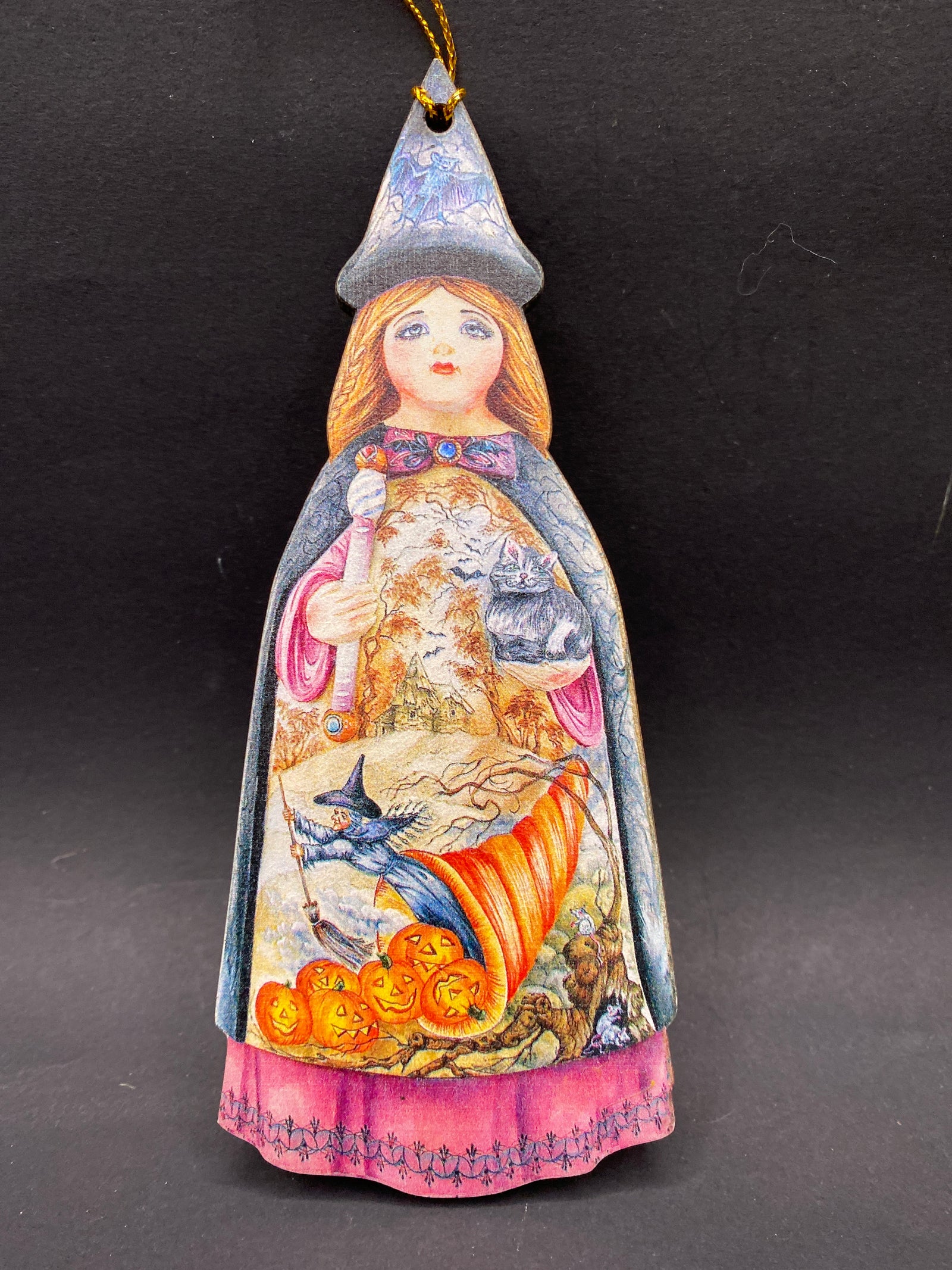 Wooden Halloween Ornament Large