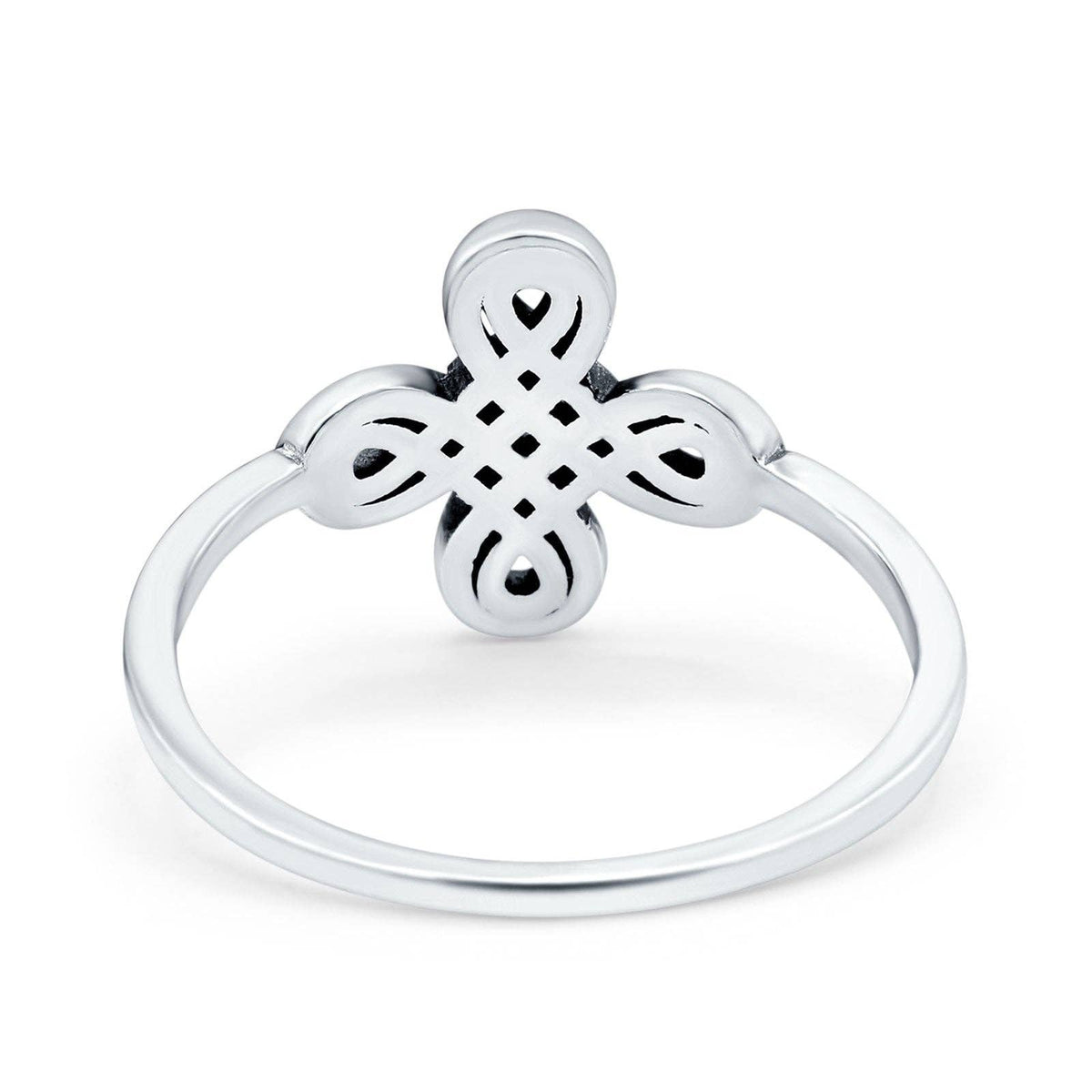 Celtic Knot Cross 925 Sterling Silver Ring