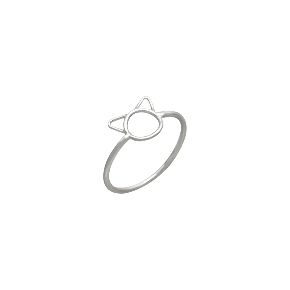 Sterling Silver Small Cat Ring