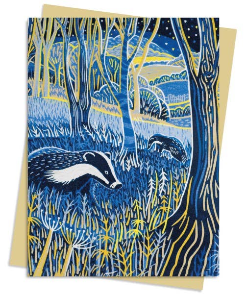 Annie Soudain: Foraging By Moonlight Greeting Card