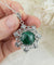 Sterling Silver Filigree Malachite Pendant w/ 20" chain