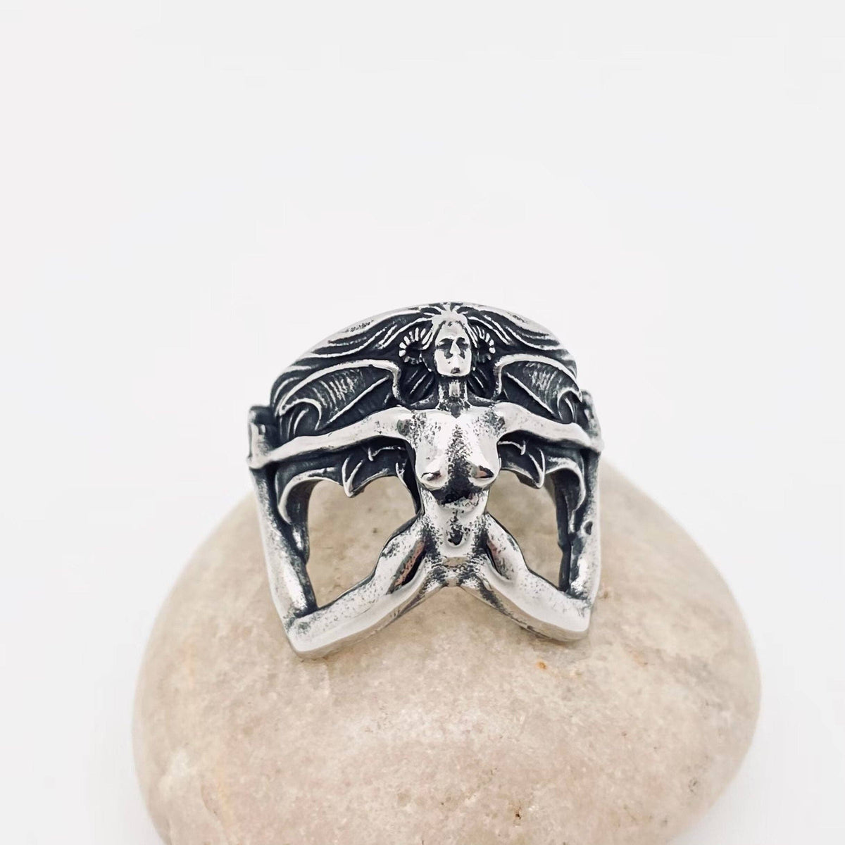 Gothic Stainless Steel Sexy Female Devil Ring