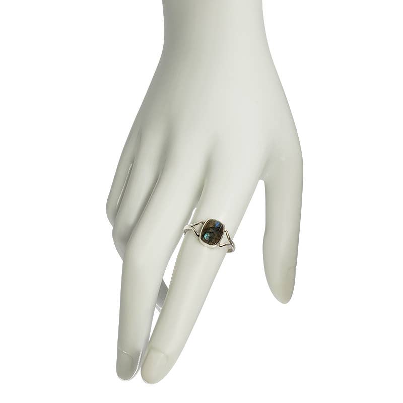 Labradorite Stone Sterling Silver Ring