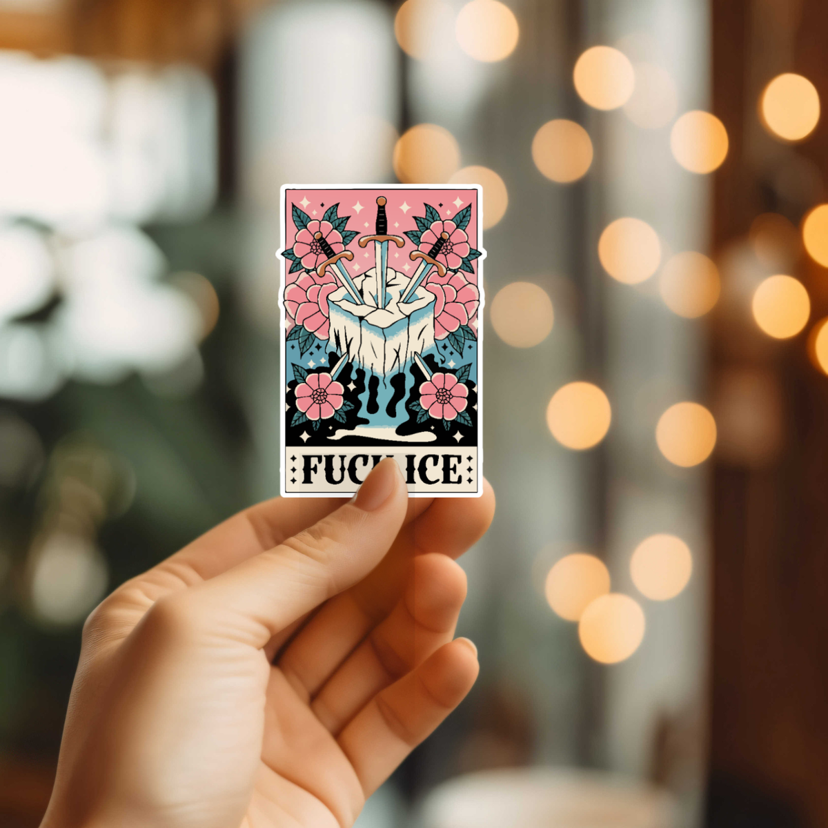 Funny Fuck Ice Vinyl Sticker