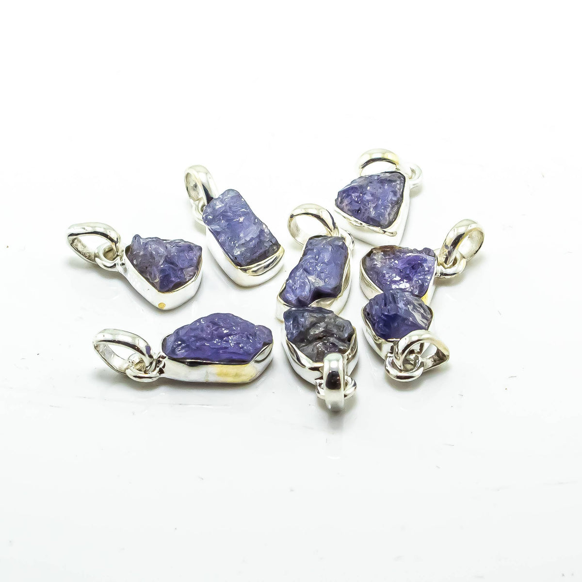 Tanzanite Freeform Sterling Silver Pendant