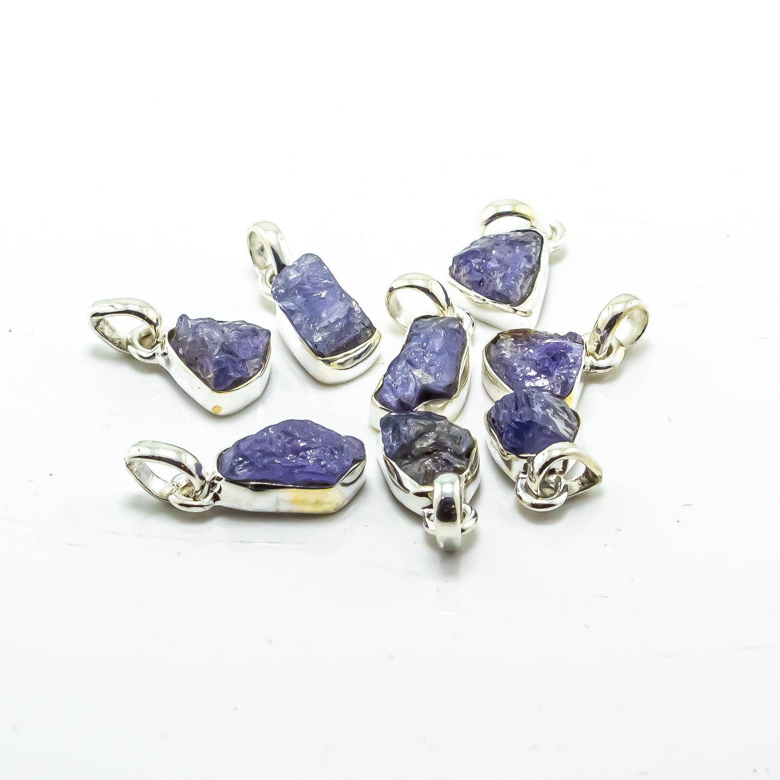 Tanzanite Freeform Sterling Silver Pendant