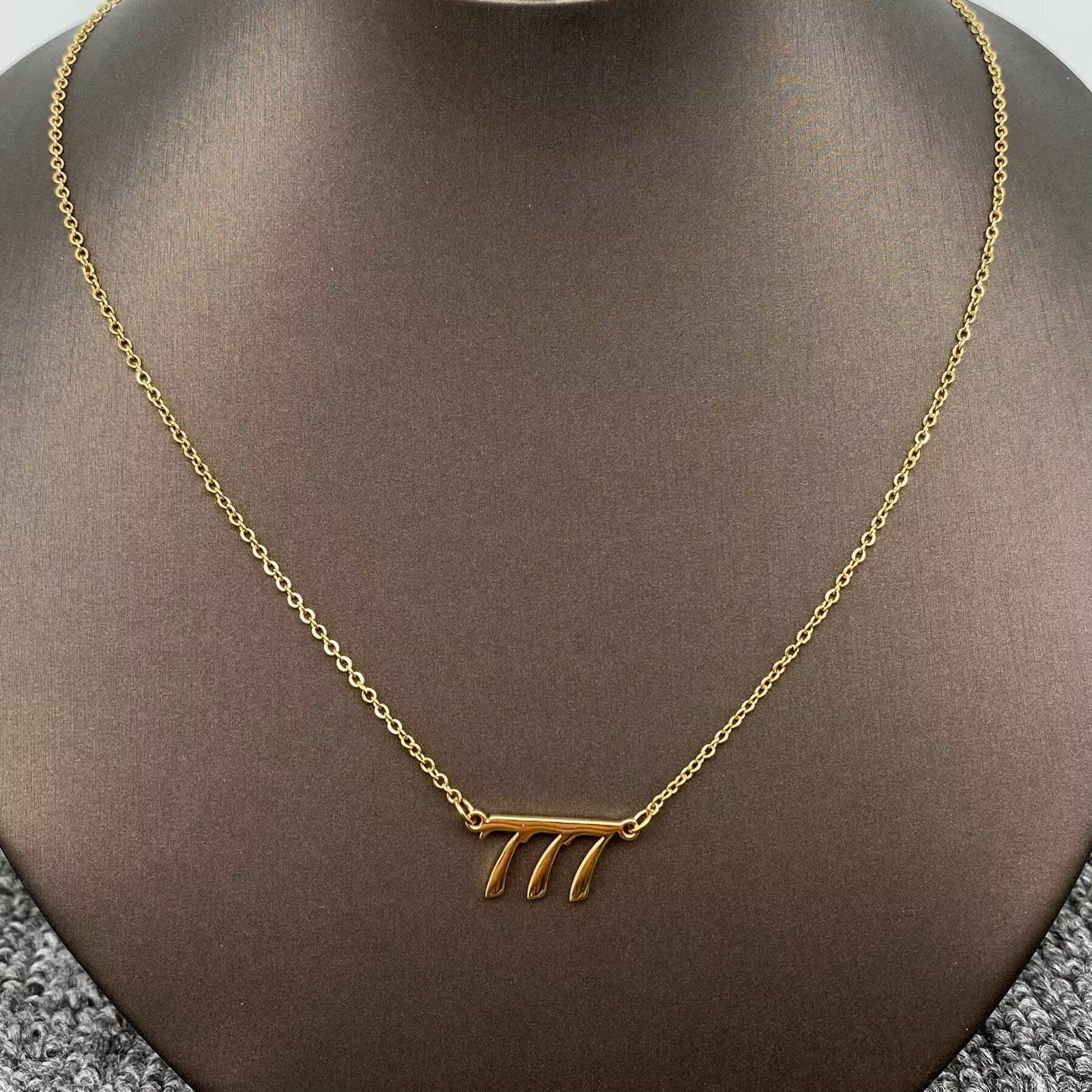 Angel Numbers 18K Gold Plated Stainless Steel Necklace