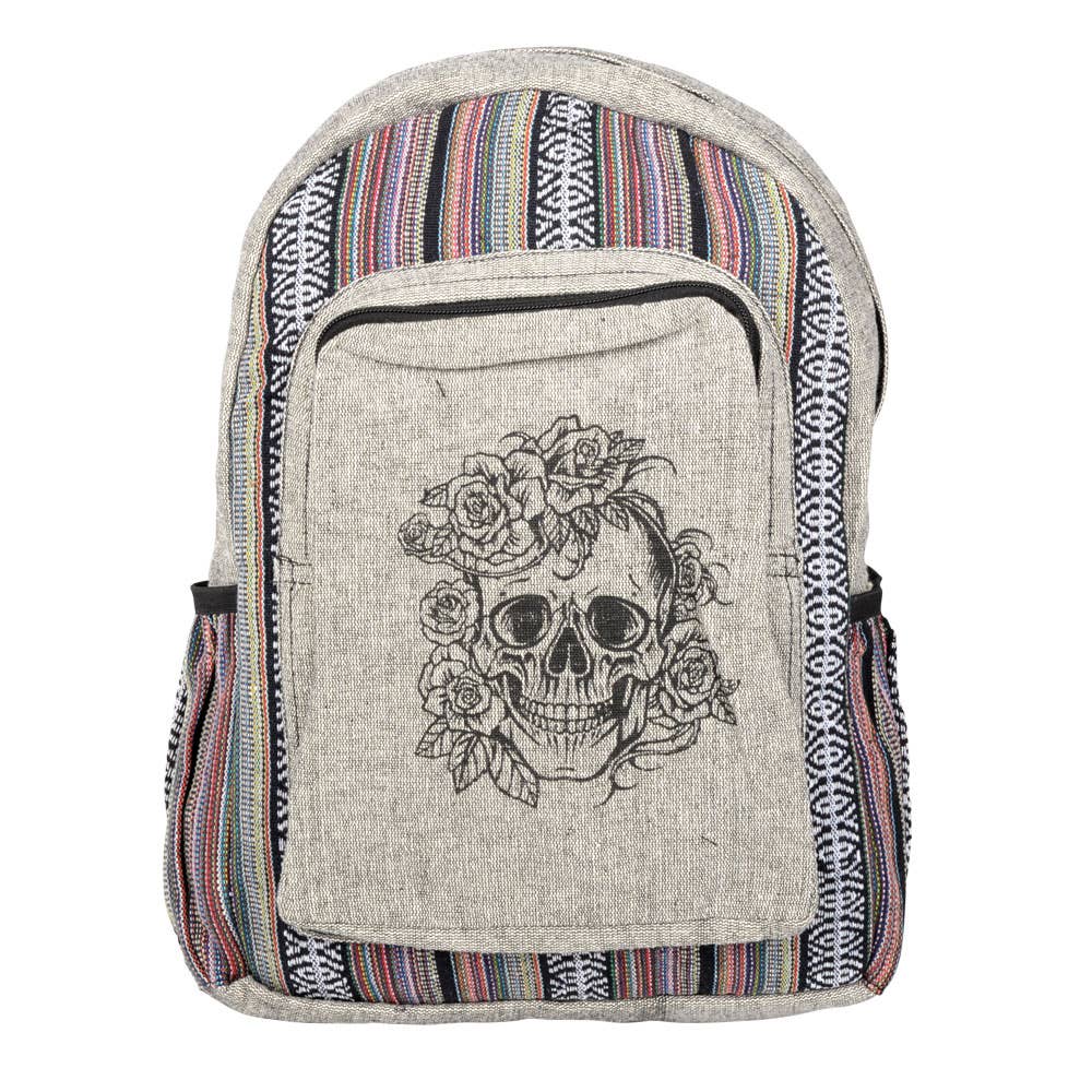 Black &amp; White Sugar Skull Backpack