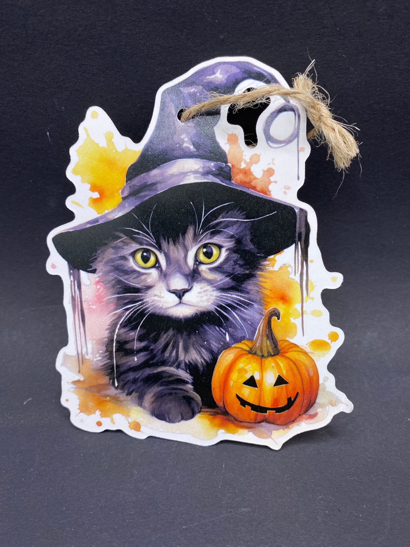 Paper Halloween Cat Ornament