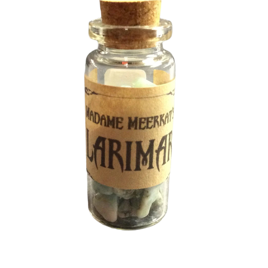 Larimar Crystal Chips in Bottle