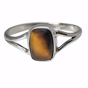 Tiger Eye Stone Sterling Silver Ring