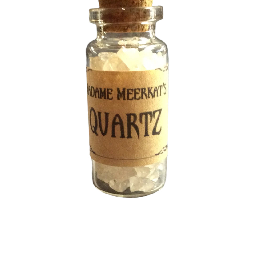 Clear Quartz Crystal Chips in Bottle