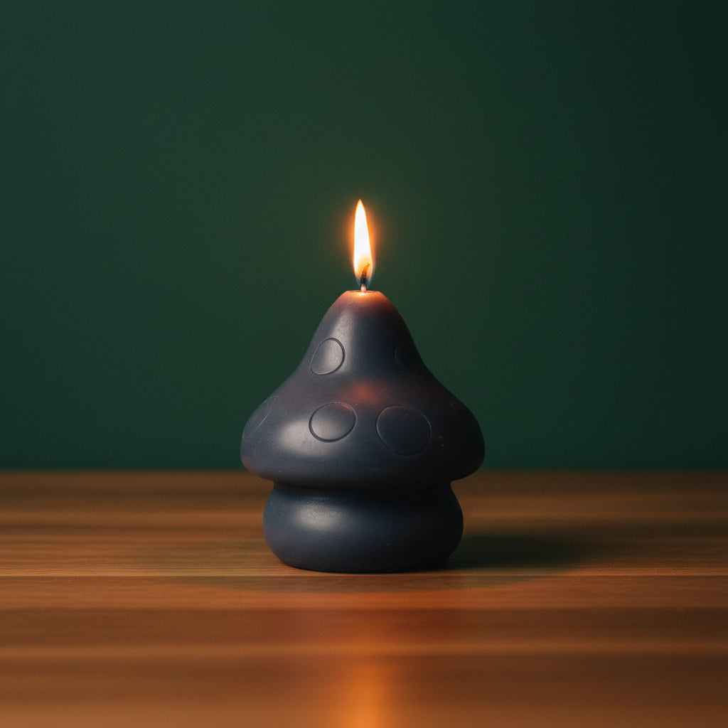 Wide Mushroom Candle