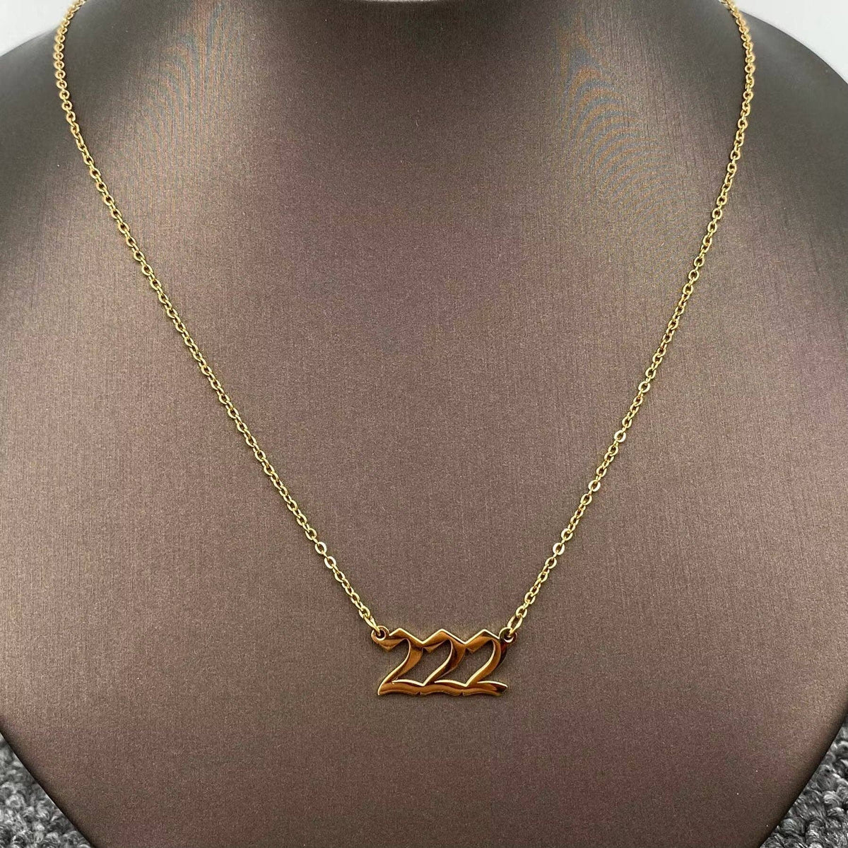 Angel Numbers 18K Gold Plated Stainless Steel Necklace