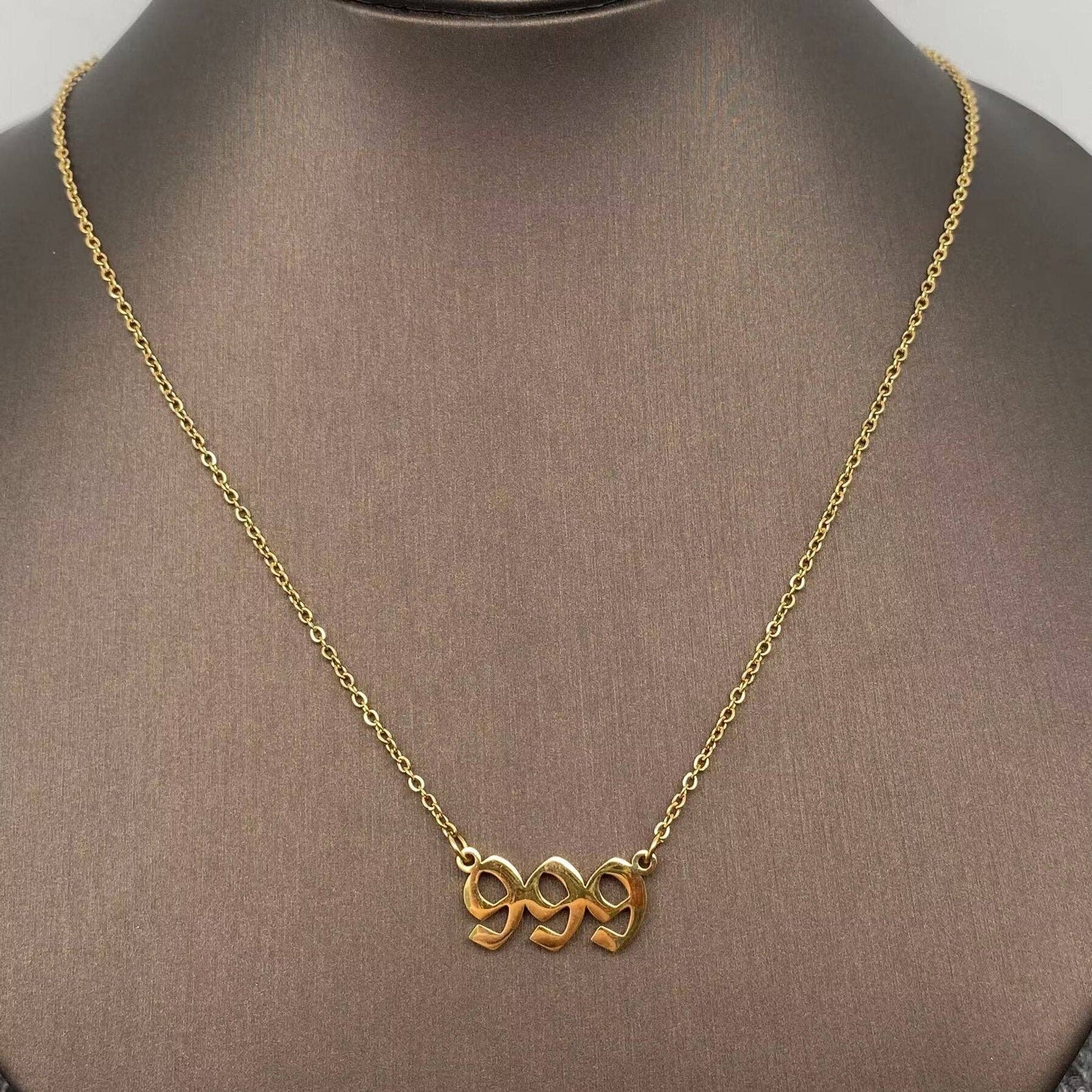 Angel Numbers 18K Gold Plated Stainless Steel Necklace