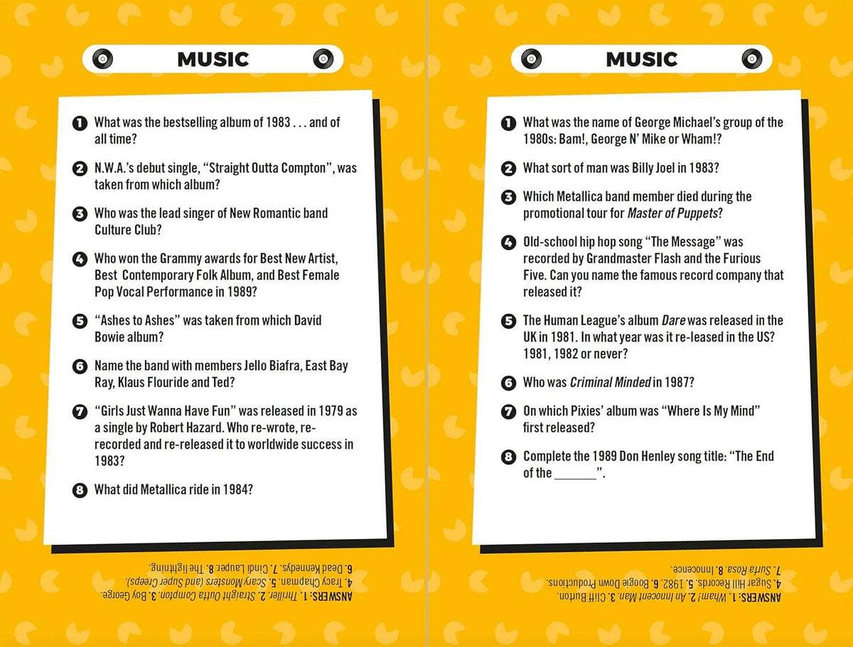 Best Of The 80s: The Trivia Game