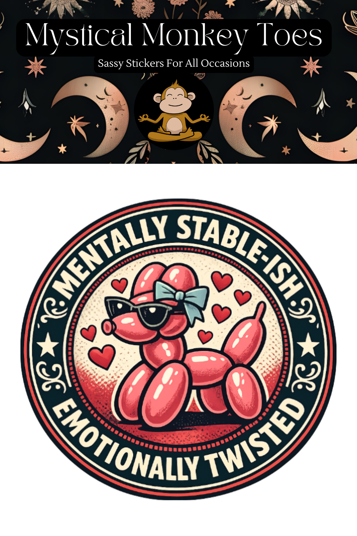 Funny Emotionally Twisted Vinyl Sticker