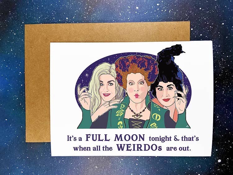 “Full Moon” Sanderson Sisters Halloween Greeting Card