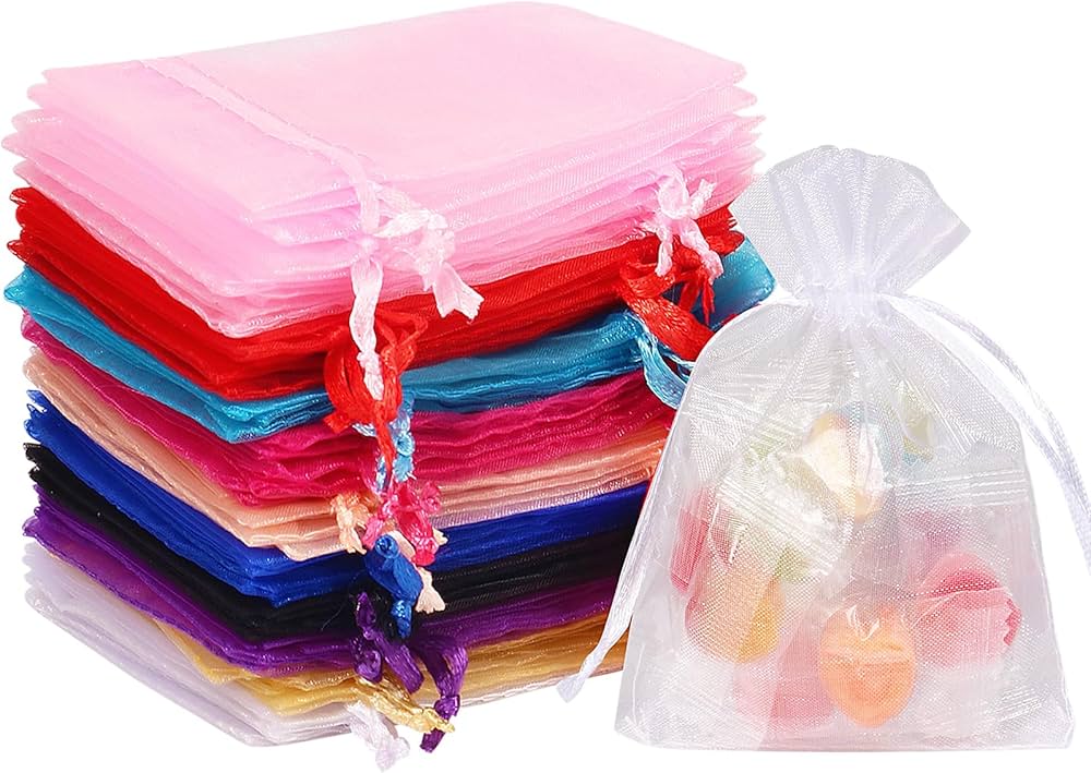 3"x4" Organza Drawstring Bags