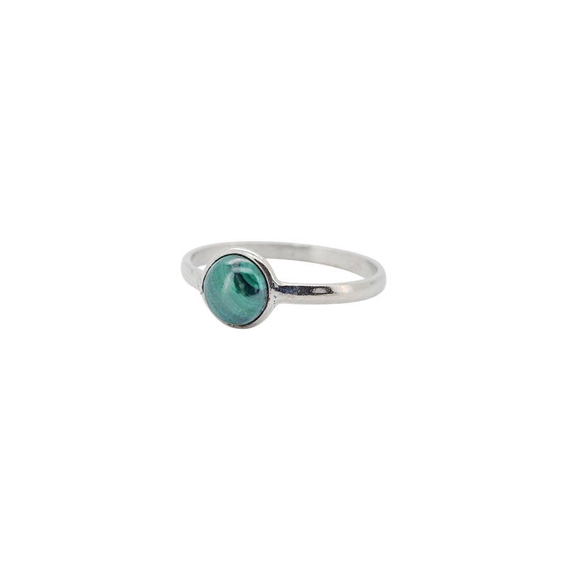 Malachite Sterling Silver Ring