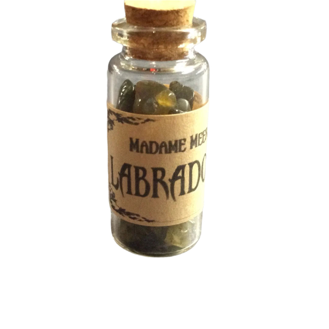 Labradorite Crystal Chips in Bottle