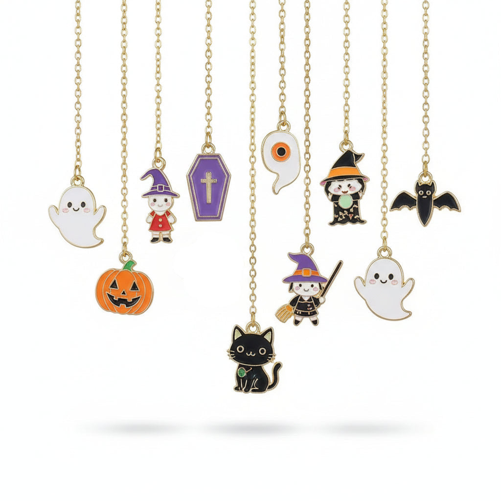 Cute &amp; Spooky  Gold-Toned Necklace