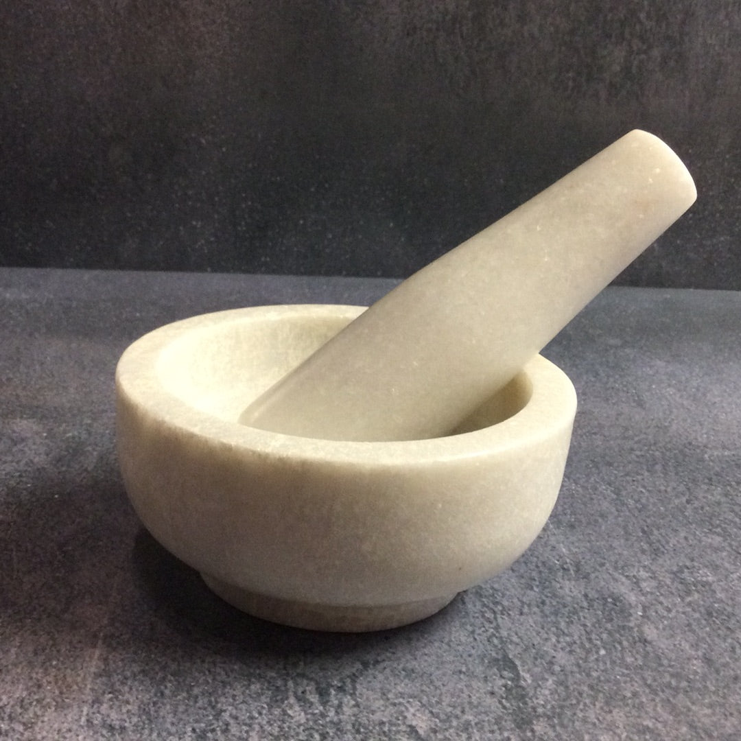 White Marble Mortar & Pestle