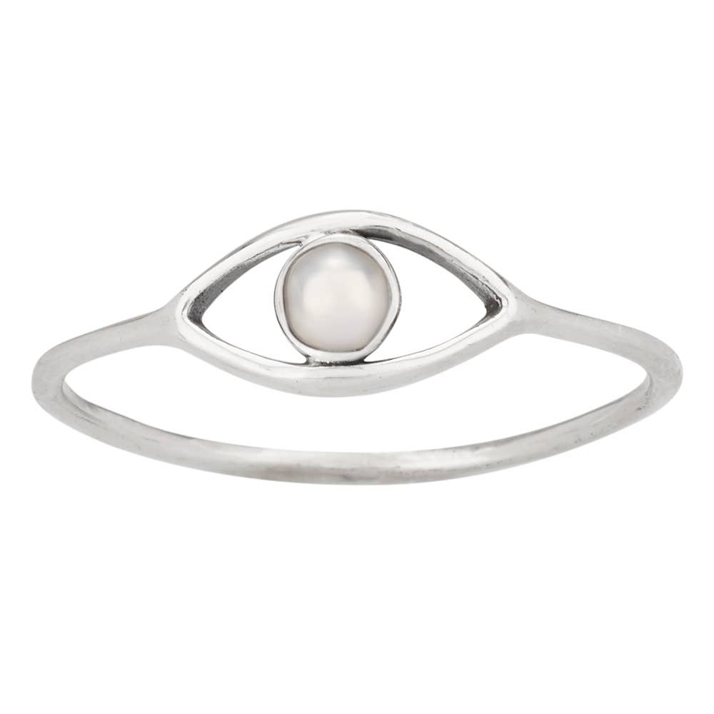 Pearl Eye Sterling Silver Ring