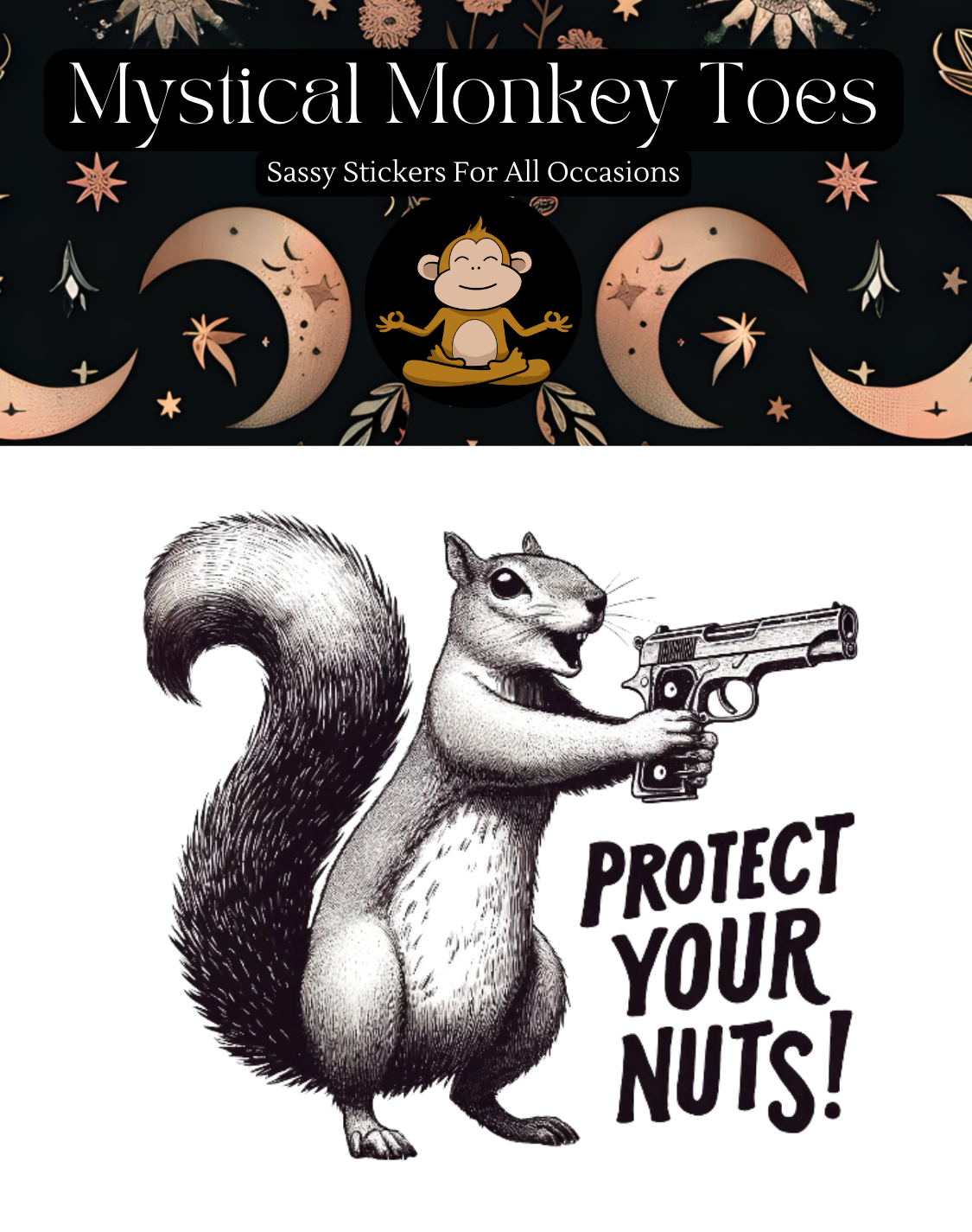 Funny Squirrel Vinyl Sticker