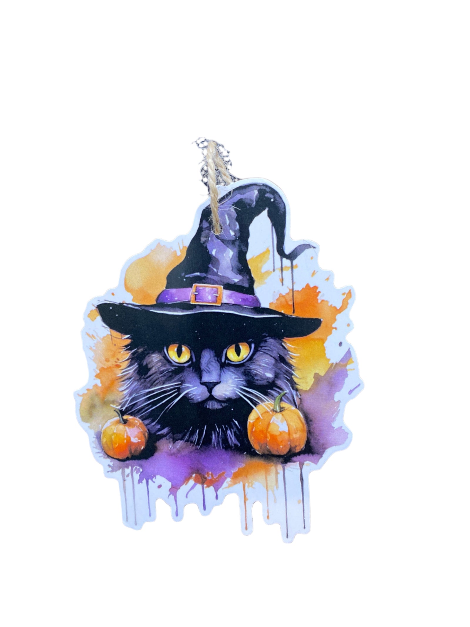 Paper Halloween Cat Ornament