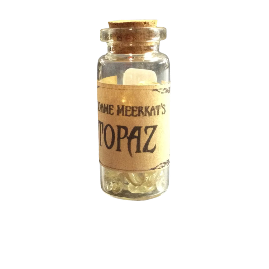 Topaz Crystal Chips in Bottle