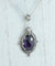 Sterling Silver Filigree Art Amethyst Gemstone Women Oval Pendant