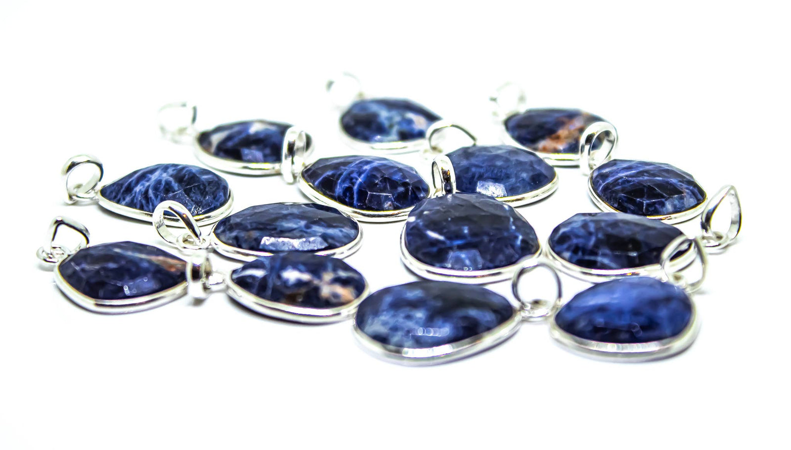 Sodalite Gemstone Sterling Silver Pendant