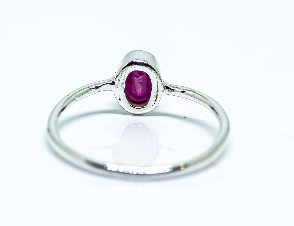 Ruby Ring Sterling Silver