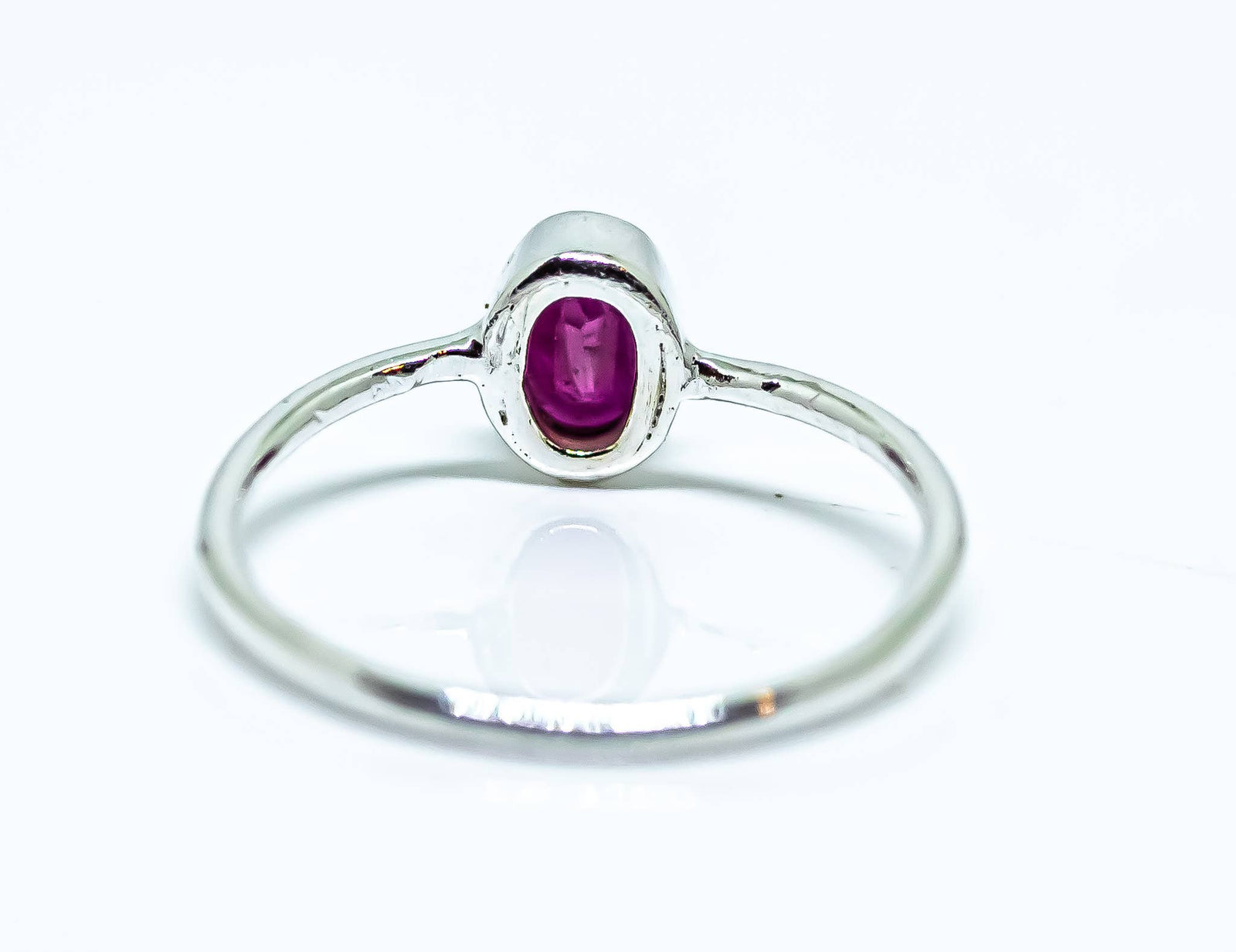 Ruby Ring Sterling Silver