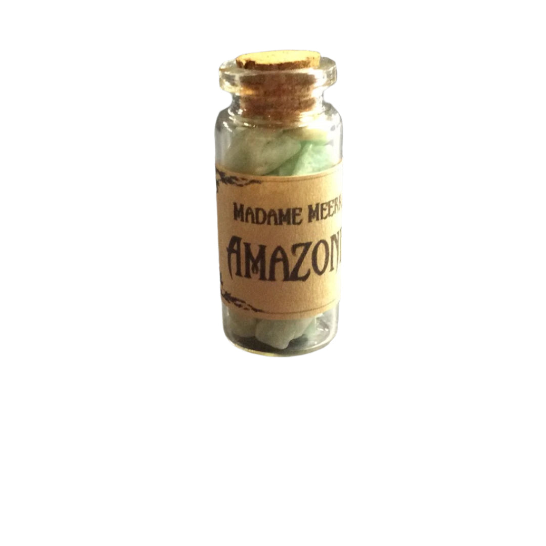 Amazonite Crystal Chips in Bottle
